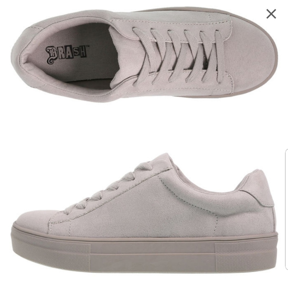 Womens grey lace up casual sneaker